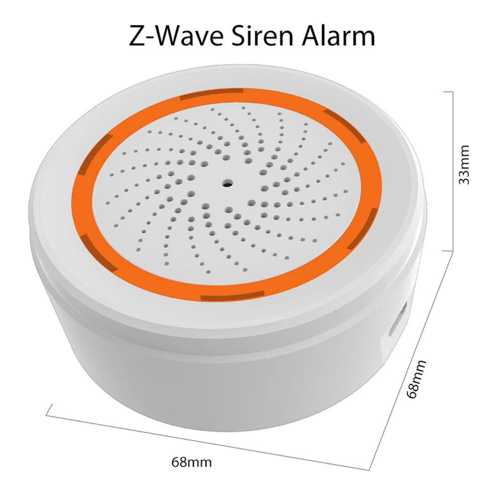 Alarma de sirena inteligente Tuya Zigbee con sensor de luz y sonido, sirena de alarma inteligente de 90 dB, control remoto por aplicación, sistema de protección de seguridad para el hogar
