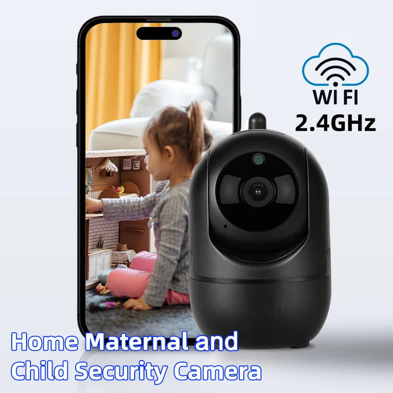 Monitor de bebé con cámara IP wifi de 296P (3 MP), Full HD, seguimiento automático, inalámbrica, audio bidireccional, visión nocturna, seguridad para el hogar inteligente.