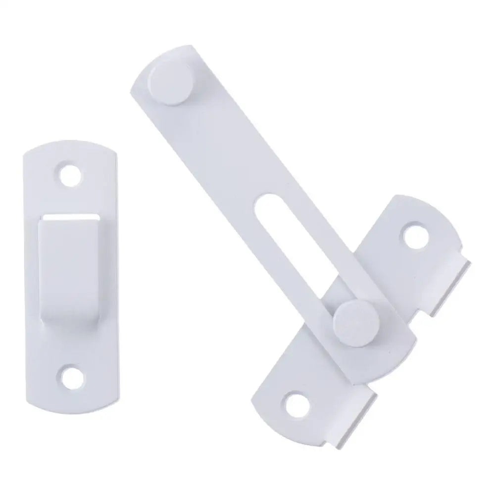 Pestillo de puerta, duradero, grande, fácil de usar, universal, de 4 pulgadas, blanco, de acero inoxidable, con cierre de seguridad para puerta de granero.