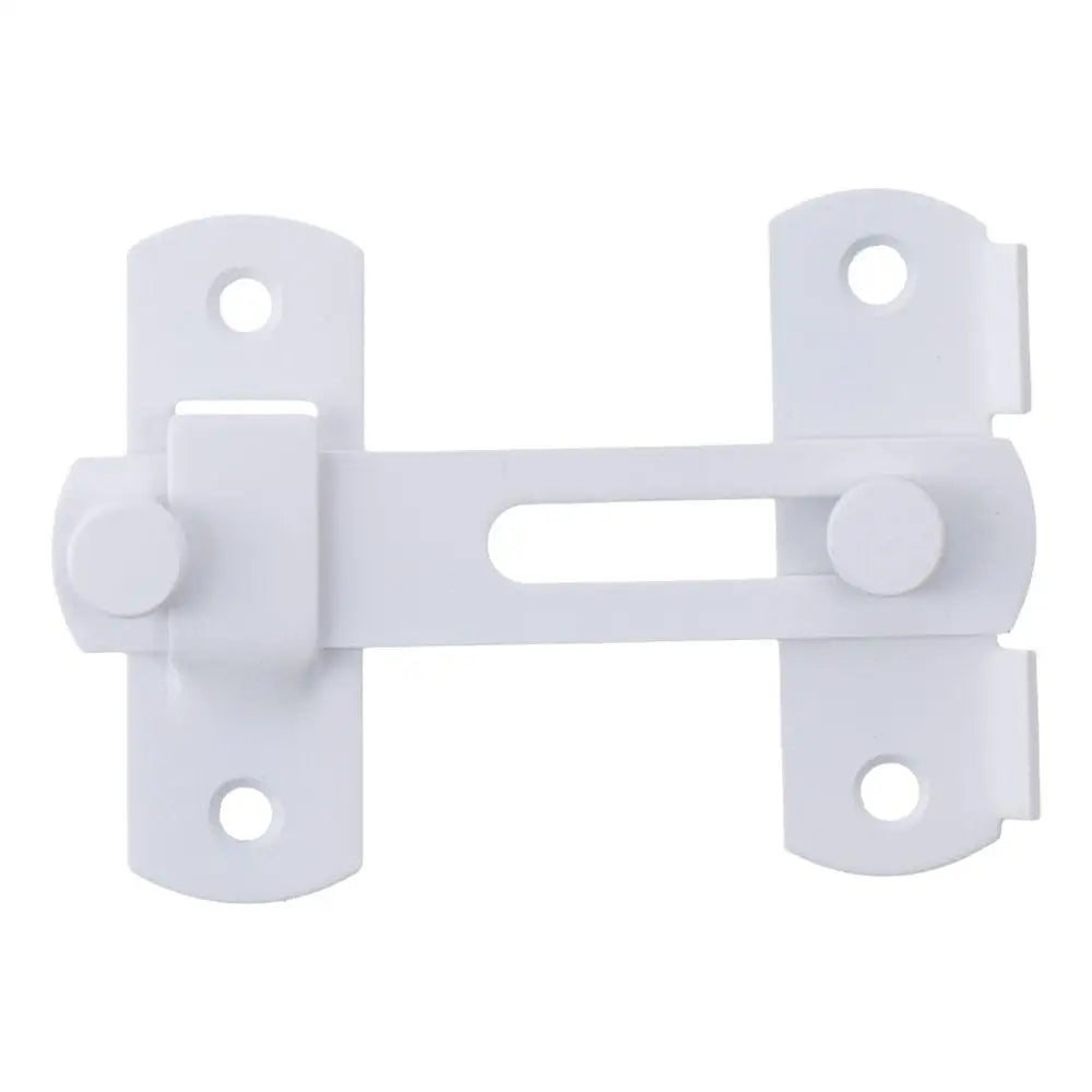 Pestillo de puerta, duradero, grande, fácil de usar, universal, de 4 pulgadas, blanco, de acero inoxidable, con cierre de seguridad para puerta de granero.