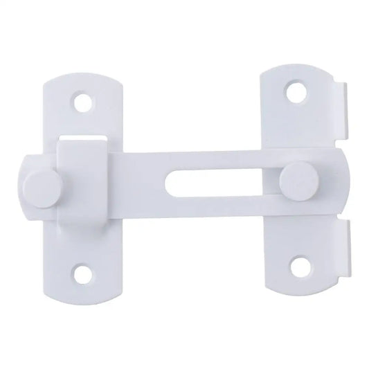 Pestillo de puerta, duradero, grande, fácil de usar, universal, de 4 pulgadas, blanco, de acero inoxidable, con cierre de seguridad para puerta de granero.