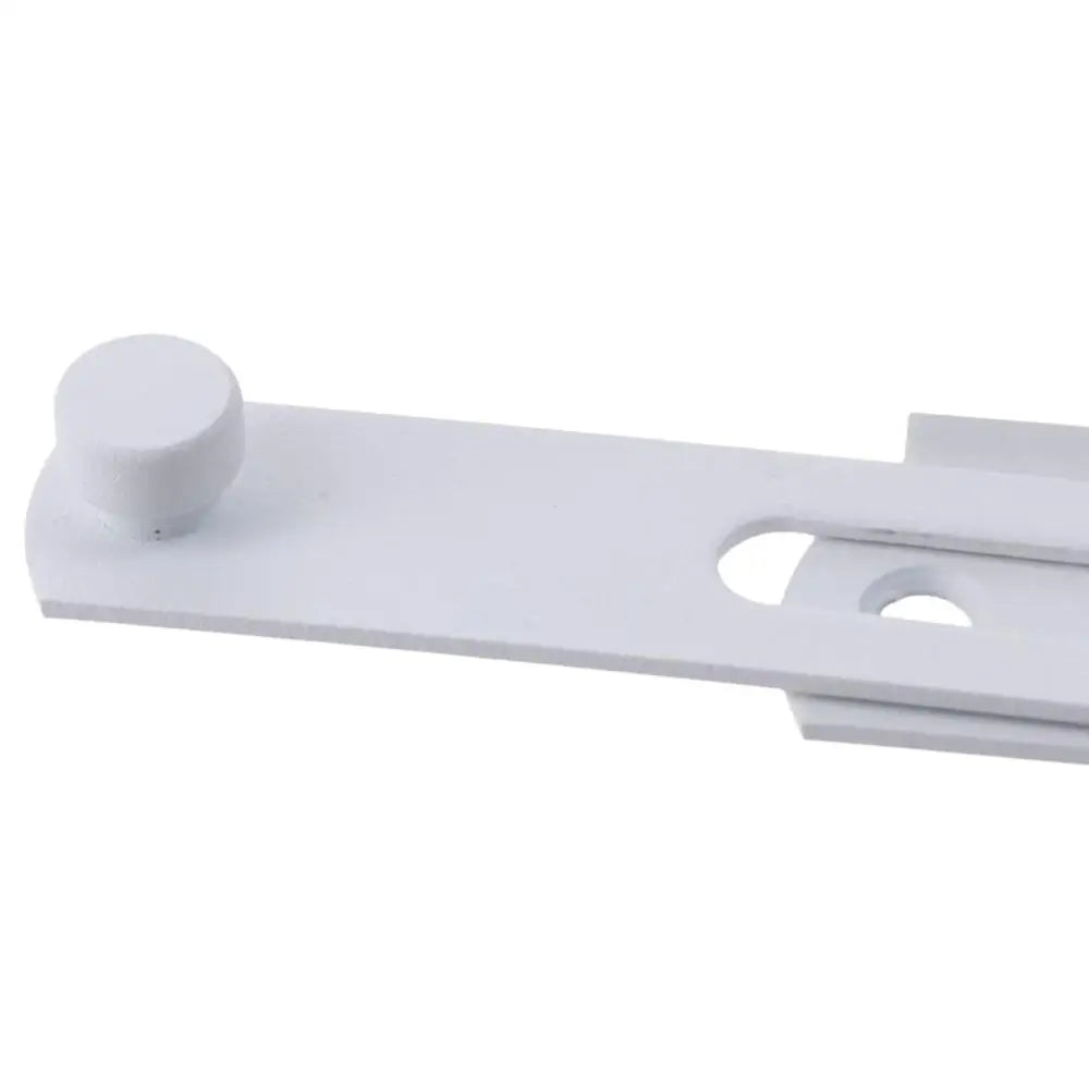Pestillo de puerta, duradero, grande, fácil de usar, universal, de 4 pulgadas, blanco, de acero inoxidable, con cierre de seguridad para puerta de granero.