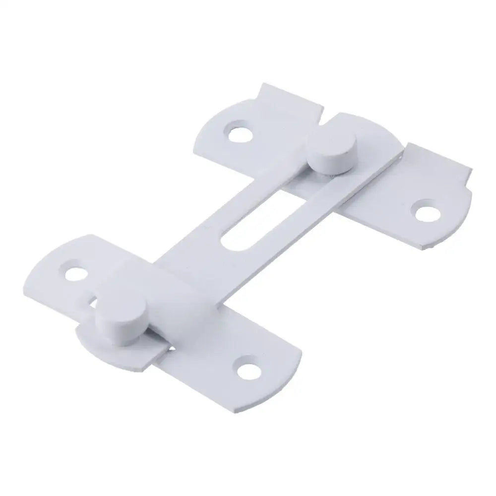Pestillo de puerta, duradero, grande, fácil de usar, universal, de 4 pulgadas, blanco, de acero inoxidable, con cierre de seguridad para puerta de granero.