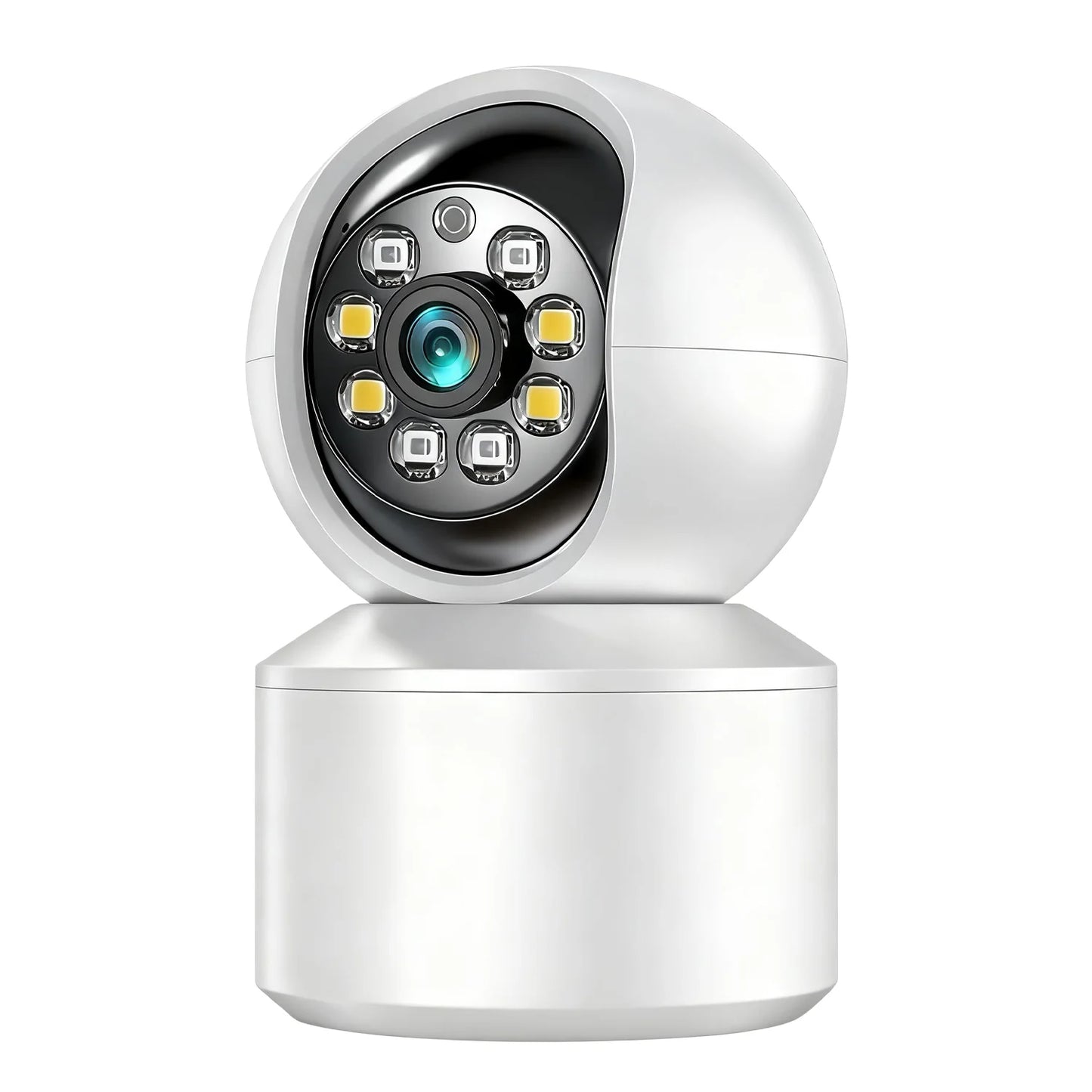 Cámara de vigilancia WiFi de 360°, videovigilancia inteligente de 5 MP, minimonitor de visión nocturna, protección para interiores, memoria de 64 GB, cámara IP inalámbrica